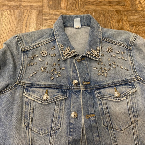 Denim jacket with jewelled detail - H&M - like condition - Picture 1 of 3